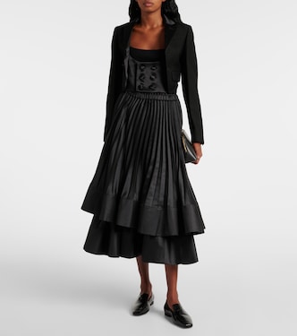 Veste raccourcie en laine, mohair et soie | Noir Kei Ninomiya