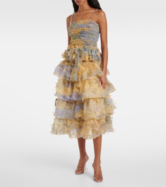 Smocked tulle top | Susan Fang