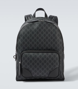 GG Canvas leather-trimmed backpack | Gucci
