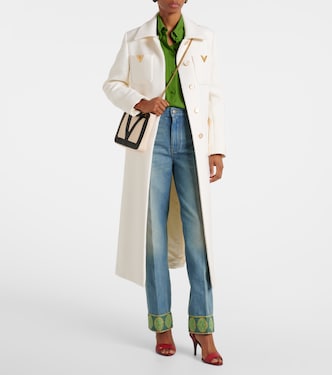 Jean droit à finitions en jacquard | Valentino