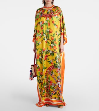 Bedrucktes Maxikleid aus Seide | Dolce&Gabbana