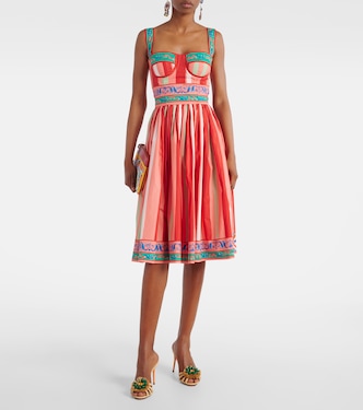 Abito bustier in cotone a righe | Dolce&Gabbana