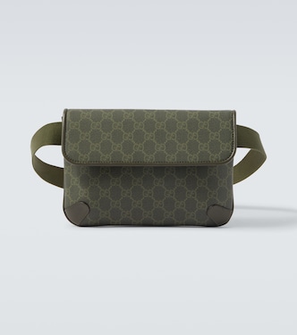 GG Canvas Small leather-trimmed belt bag | Gucci