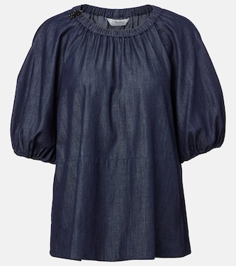 Talia embellished cotton chambray top | 'S Max Mara