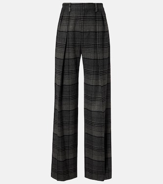 Jody格纹羊毛阔腿裤 | Ralph Lauren Collection