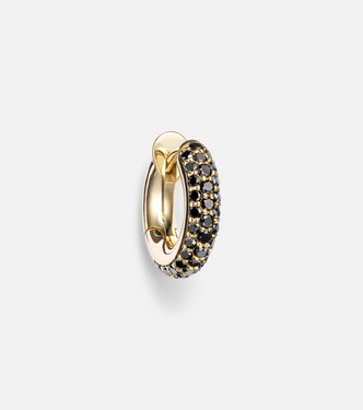 Macro Hoop 18kt yellow gold single earring with diamonds | Spinelli Kilcollin