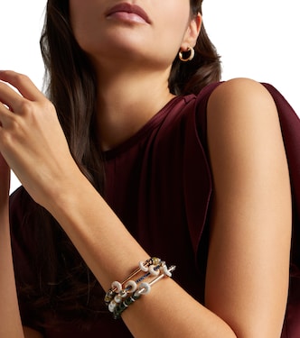 Armband Chakra aus Jade mit 18kt Weißgold,Diamanten und Quarz | Ananya