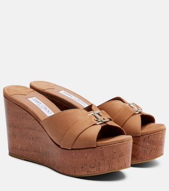 Leda suede wedge mules | Jimmy Choo