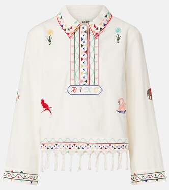 Ludmilla embroidered cotton top | Rixo