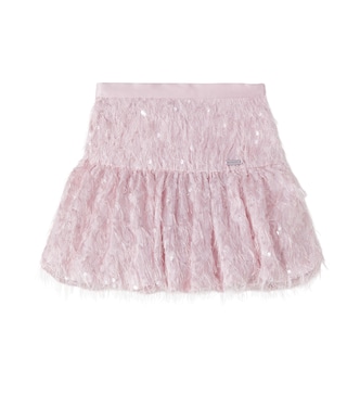 Fringed sequined skirt | Monnalisa