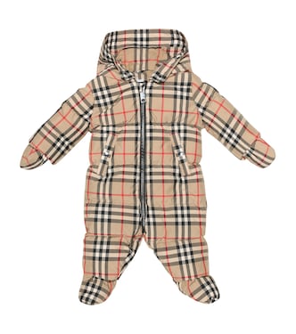 Baby checked down onesie | Burberry Kids