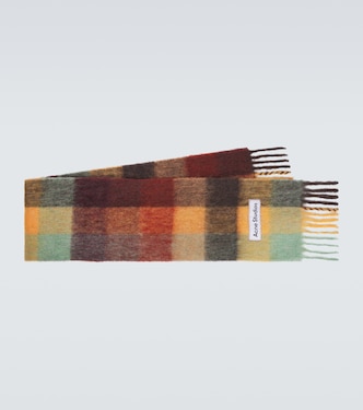 Vally alpaca-blend checked scarf | Acne Studios