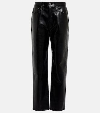Pantalon 90s Pinch Waist en cuir mélangé | Agolde