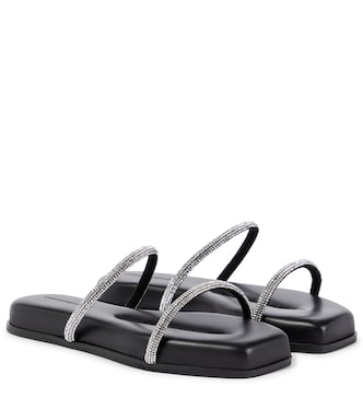 Sandali Fontana in pelle con cristalli | Christopher Esber