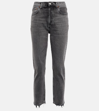 High-Rise Cropped Slim Jeans Riley | Agolde