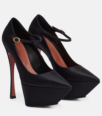 Yigit satin platform pumps | Amina Muaddi