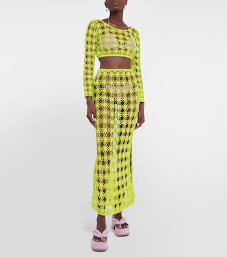 Top cropped Bella in crochet di cotone | Anna Kosturova