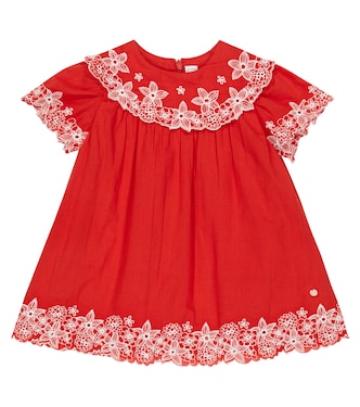 Bebé - vestido de algodón con bordado inglés | Tartine et Chocolat