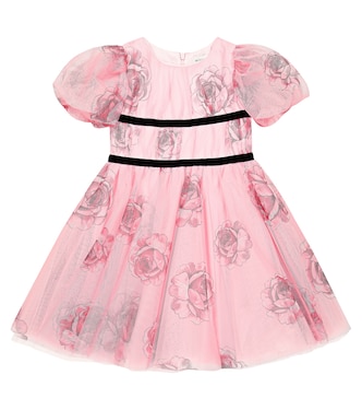 Bedrucktes Kleid aus Tüll | Monnalisa