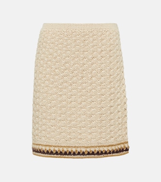 Minifalda de croché en mezcla de algodón | Tory Burch