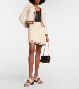 Crochet cotton-blend miniskirt | Tory Burch