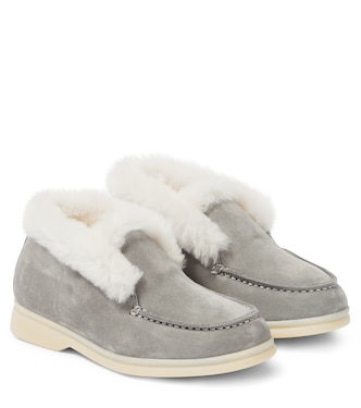 Stivaletti Open Walk in suede | Loro Piana Kids