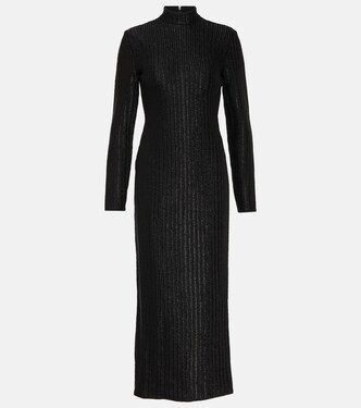 【Tom Ford】メタリックニット maxiドレス Metallic knit maxi dress in silver - Tom Ford | Mytheresa