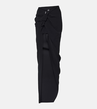 تنورة طويلة غير متماثلة بخصر عالي | Rick Owens