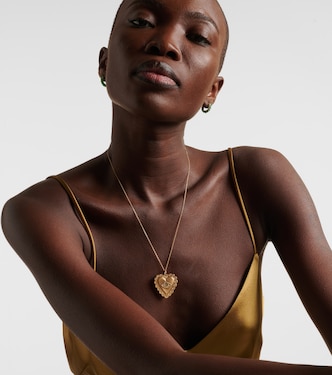 Collana in oro 18kt con diamanti e tsavoriti | Ileana Makri