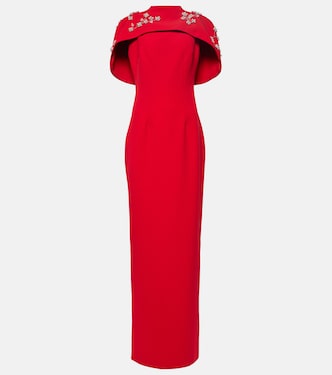 Vestido de fiesta de crepé adornado | Safiyaa