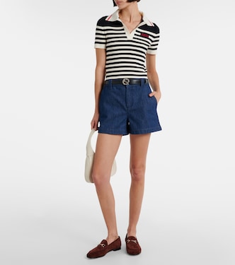 Shorts di jeans Horsebit | Gucci