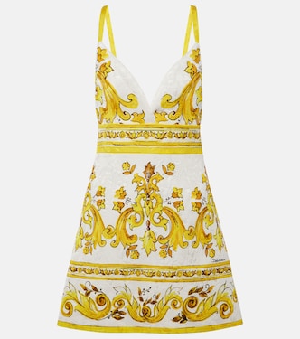 Abito corto Majolica in broccato | Dolce&Gabbana
