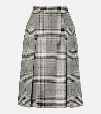 Prince of Wales check wool-blend midi skirt | Dolce&Gabbana