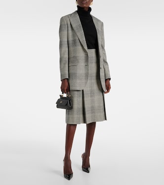Jupe midi en laine mélangée | Dolce&Gabbana
