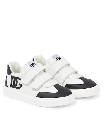 Zapatillas de piel con DG | Dolce&Gabbana Kids