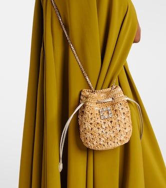 Tres Vivier raffia-effect bucket bag | Roger Vivier