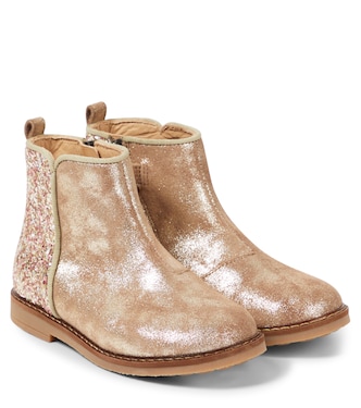 Bottines Trip Back en cuir à paillettes | Pom d'Api