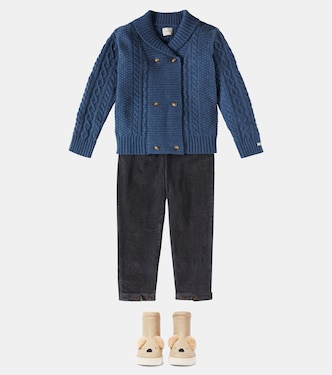 Jesper Aran wool-blend cardigan | Donsje