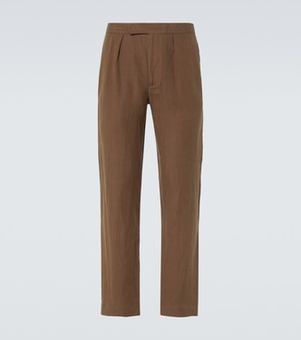 Silk and linen straight pants | Ralph Lauren Purple Label