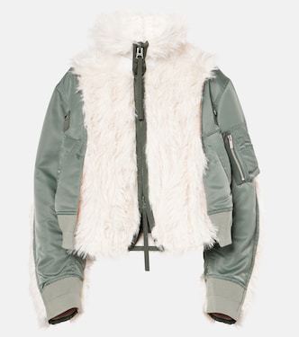 Chaqueta técnica con pelo sintético | Sacai