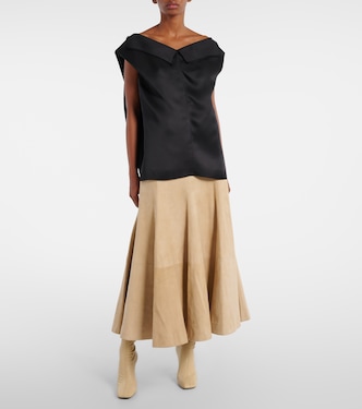 Gonna midi Lenno in suede | Khaite