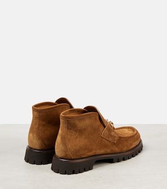 Horsebit suede ankle boots | Gucci