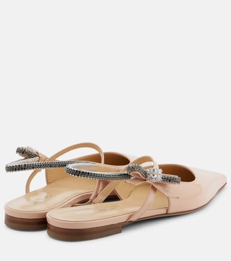Slingback-Ballerinas Crystal Cube aus Lackleder | Mach & Mach