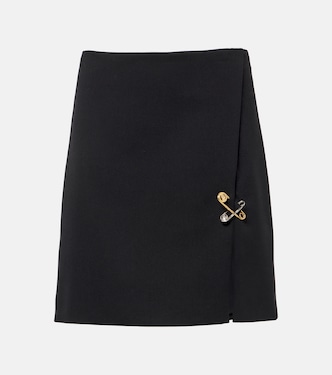 Minigonna Safety Pin in lana | Versace