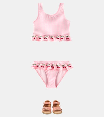Soline embroidered gingham bikini | Konges Sløjd