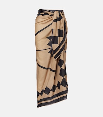 Cotton printed beach cover-up | Johanna Ortiz