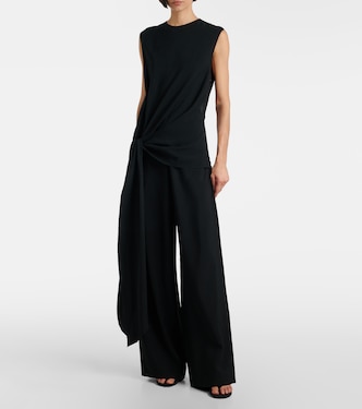 Tie gathered jersey jumpsuit | Alaïa