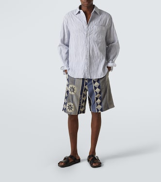Paula's Ibiza - Camicia in misto cotone a righe  | Loewe