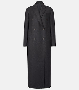 Double-breasted wool coat | Brunello Cucinelli