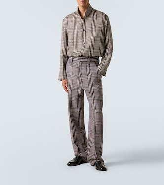 Prince of Wales check silk shirt | Zegna